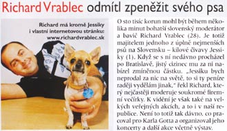 Časopis Katka, číslo 10/2002: Richard Vrablec odmítl zpenežit svého psa