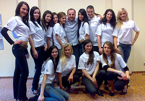 Sústredenie finalistiek Miss žilinského kraja v hoteli Dubná skala v Žiline. 7.2.2010.