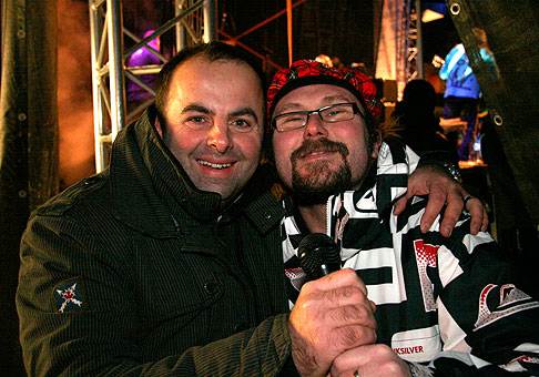 Pred vystúpením skupiny Horkýže slíže na Donovalyfeste 2010. 30.1.2010, Donovaly.